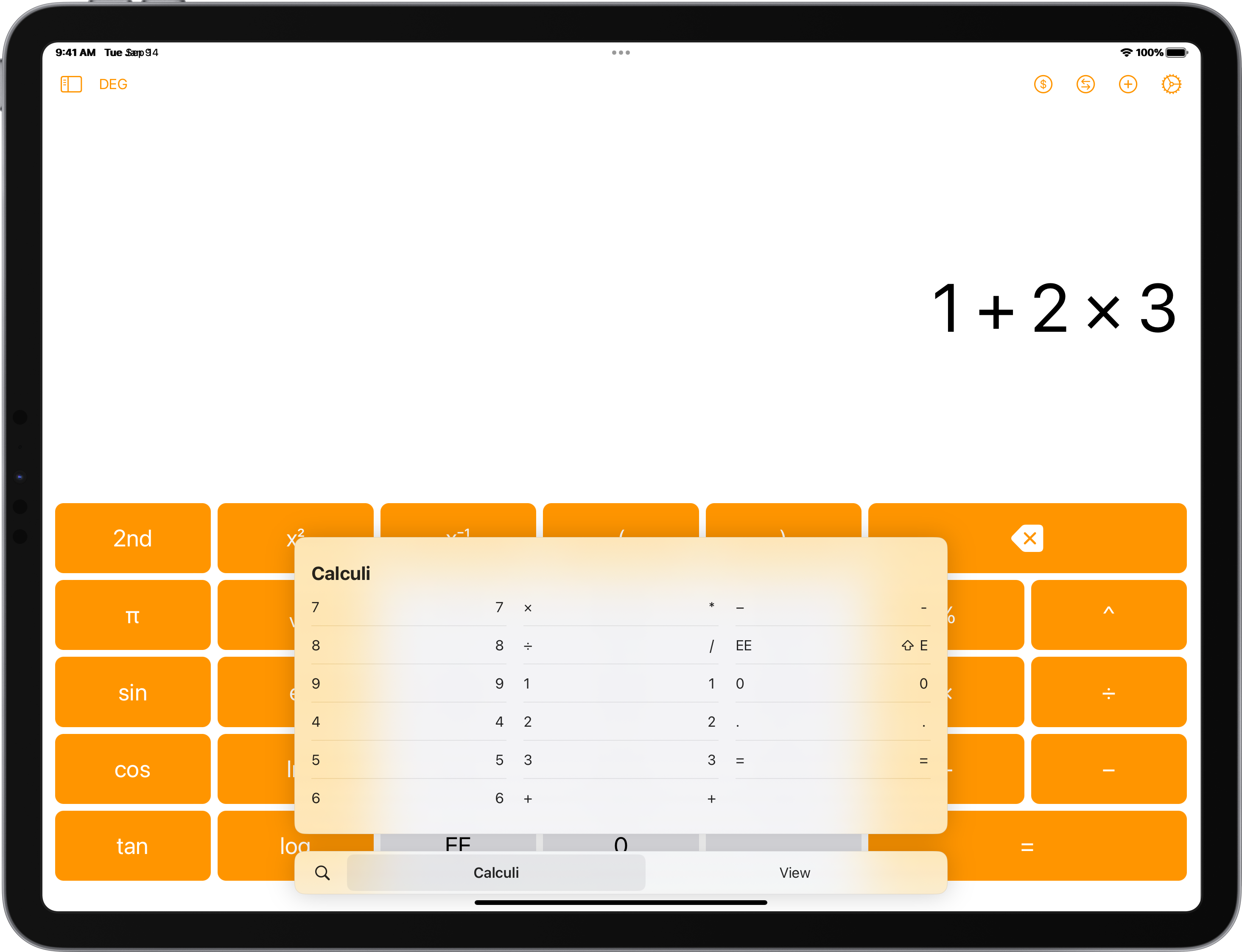 Calculi's Multitasking and Keyboard Shortcuts on iPad